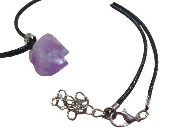Colgante Punta de Cuarzo Amatista dos