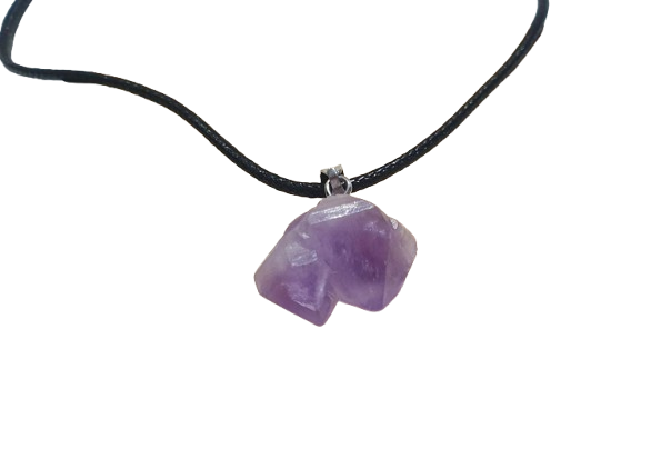 Colgante Punta de Cuarzo Amatista tres