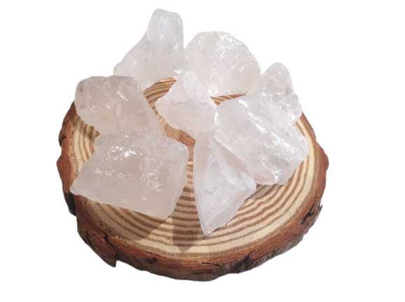 Cuarzo Blanco en Bruto cinco