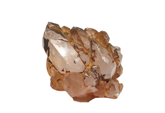 Racimo de cuarzo con óxido de hierro