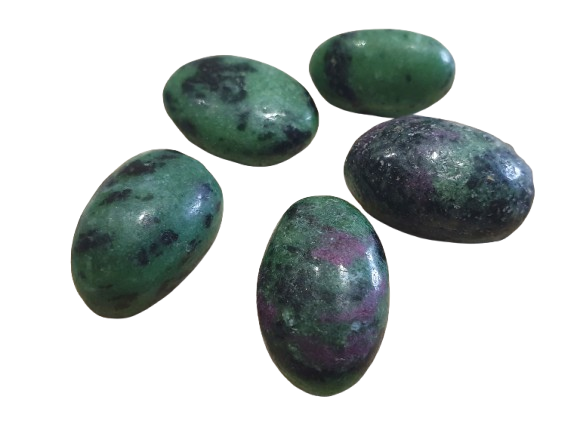 Rubi Zoisita Epidota pulida cuatro