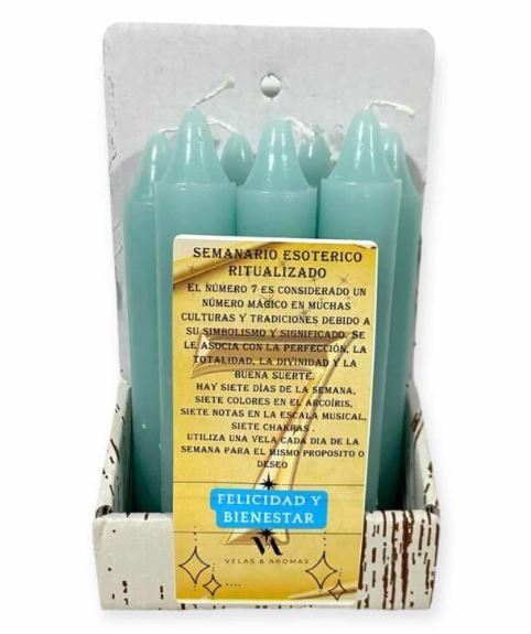Semanario esotérico siete velas celestes para atraer felicidad y bienestar