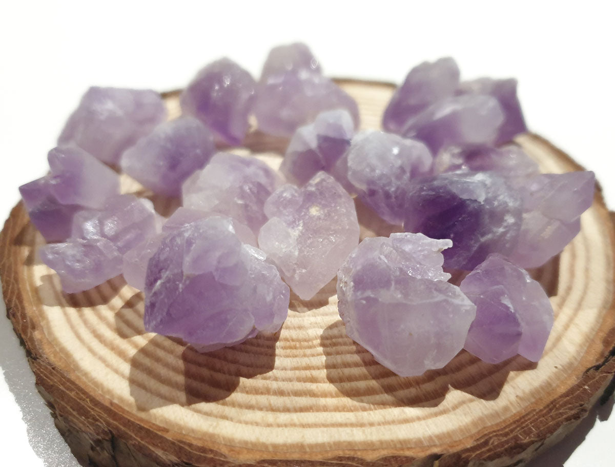 puntas de cuarzo amatista pequñas