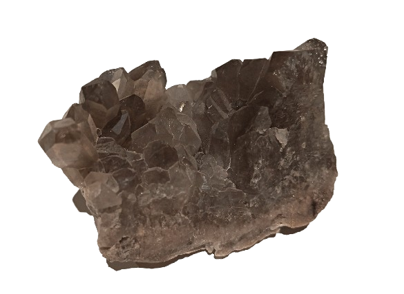 Cuarzo ahumado en drusa