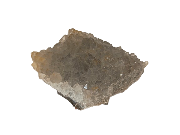 Drusa de cuarzo ahumado palido brasil