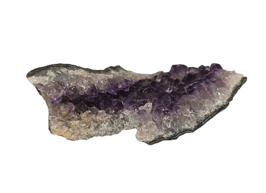 Drusa de cuarzo amatista curva