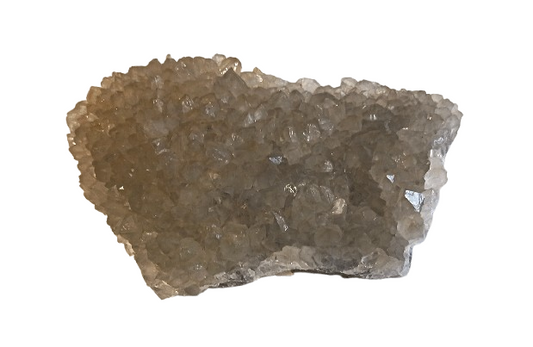 Drusa de cuarzo citrino pálido natural de Brasil de 457 gramos