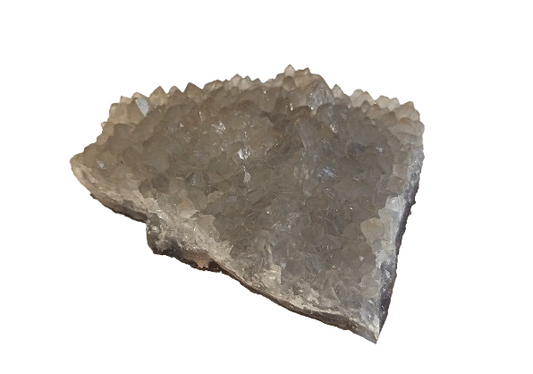 Drusa de cuarzo citrino pallido