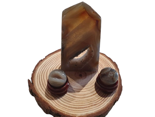 Lote Punto y esferas de agata