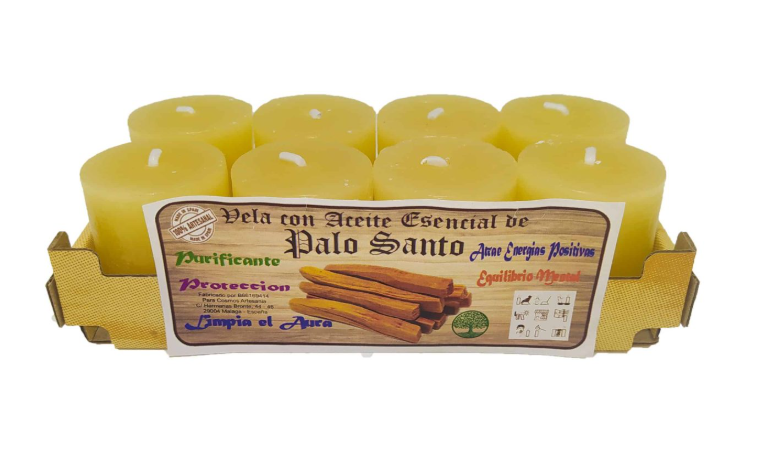 Pack 8 Velas Aromaterapia de Palo Santo