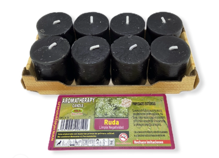 Pack 8 Velas Aromaterapia de Ruda