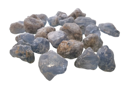 Piedra celestina en bruto con cristales naturales