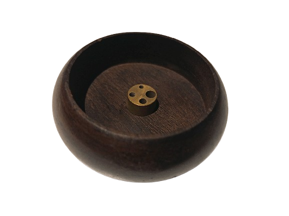 Porta Inciensos Redondo de Madera Maciza