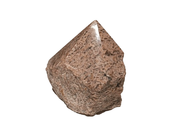 Punta de adularia mineral natural de Brasil semipulida