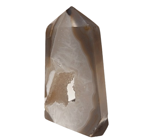 Punta de agata con geoda