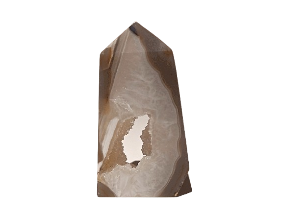 Punta de agata con geoda coleccion