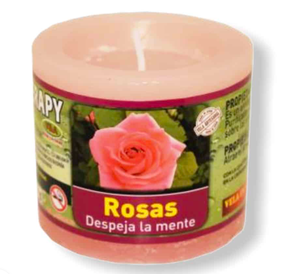 Velón de Aromaterapia de Rosas, Despeja la Mente