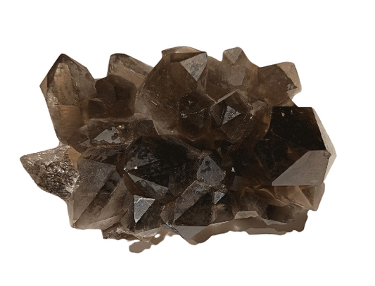 drusa de cuarzo ahumado de gran tamaño