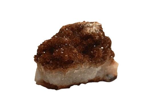 drusa de cuarzo citrino botroidal