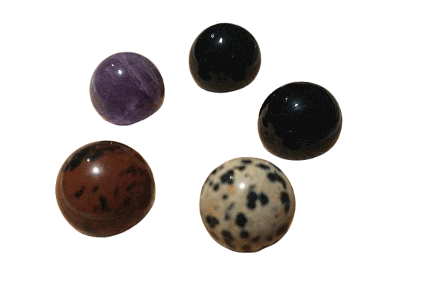 lote esferas mineral obsidiana