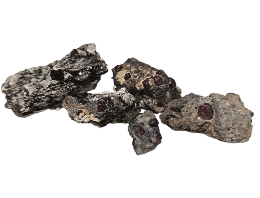 lote granates en matriz almaedinia