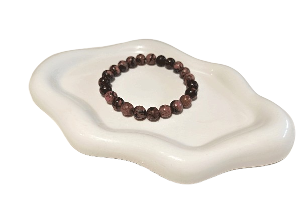 Pulsera de Rodonita Natural – Amor Propio y Equilibrio Emocional