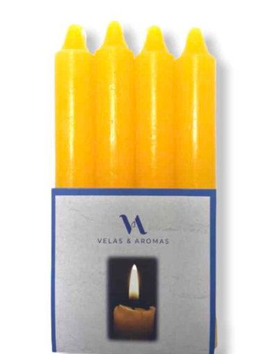 velas candelabro naranjas